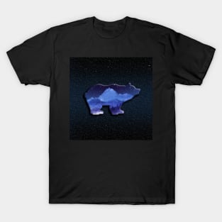 Bear Night blue black T-Shirt